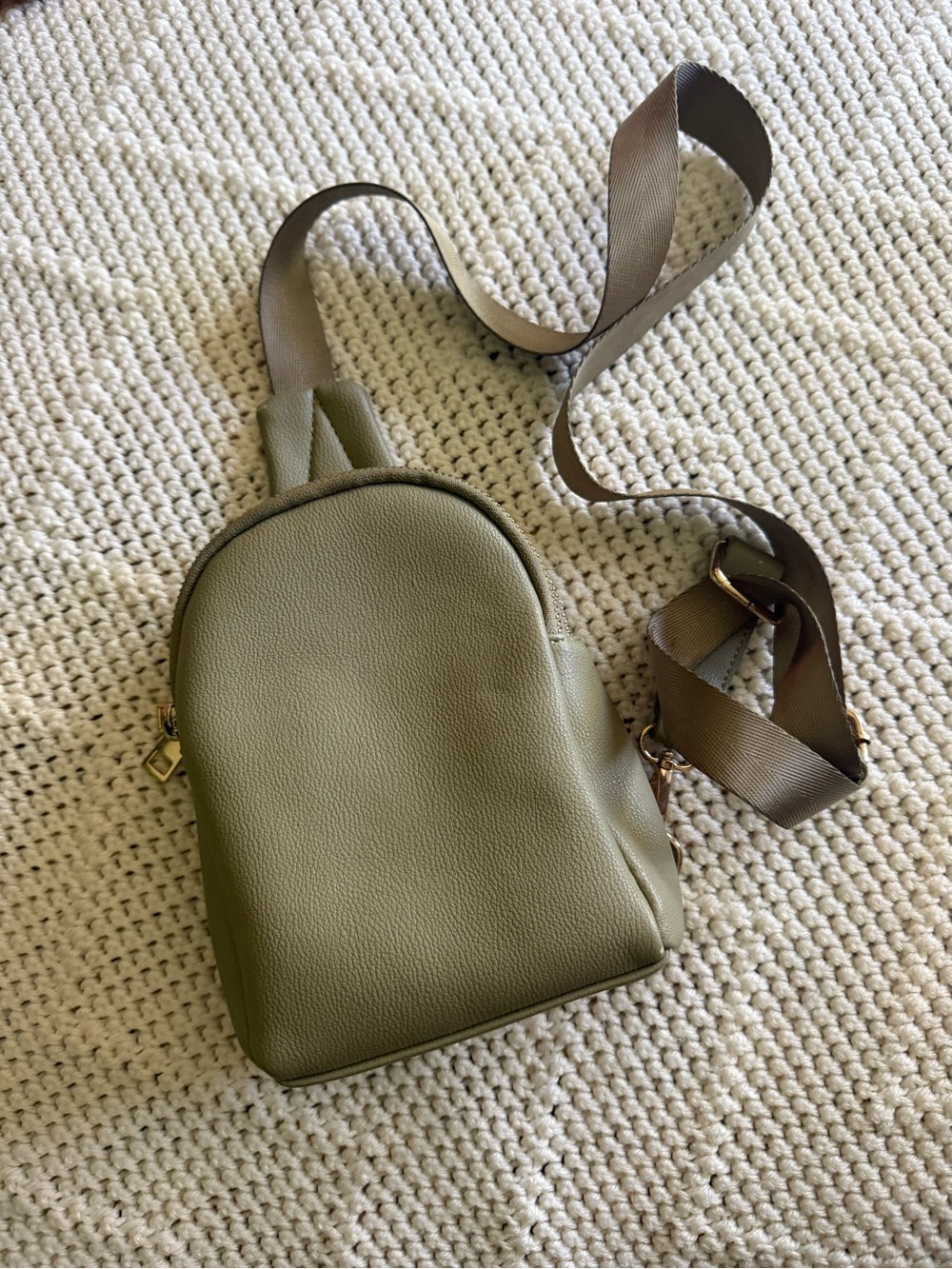 Madison West Olive Green Crossbody Mini Bag